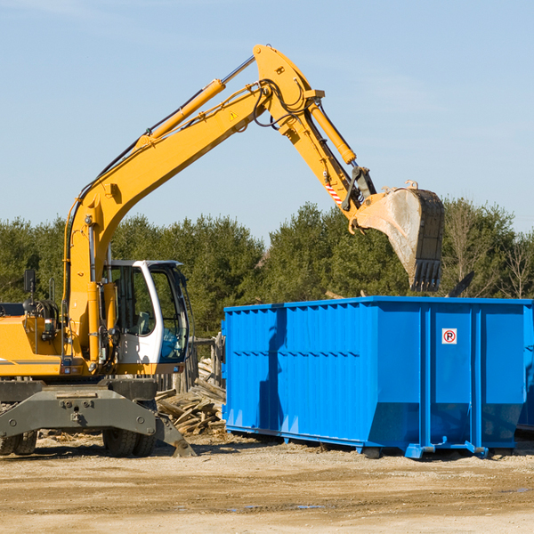 what size residential dumpster rentals are available in Romayor